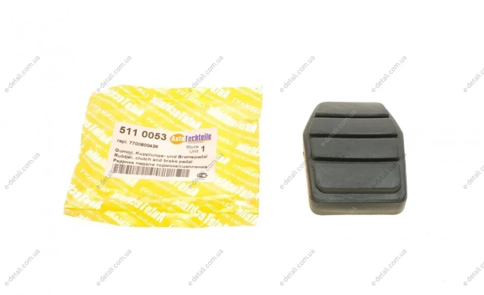 Накладка педалі зчеплення Renault Laguna I/Master I-II/Opel Movano 98- AUTOTECHTEILE 511 0053 (фото 1)