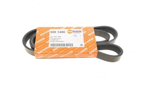 Ремінь генератора Renault Kangoo 1.9D 98- (6PK1400) AUTOTECHTEILE 906 1400