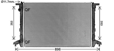 Радіатор охолодження двигуна AVA COOLING AI2440