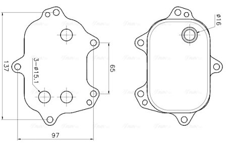 Охолоджувач оливи AVA COOLING AI3456