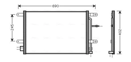 Радиатор кондиционера Audi A4 04>08 AVA AVA COOLING AI5238