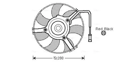 Вентилятор радіатора VW (вир-во AVA) AVA COOLING AI7504