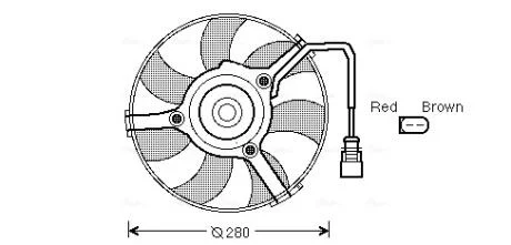 Вентилятор радіатора AVA COOLING AI7516