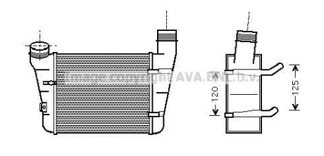 AVA VW Інтеркулер Audi A4/6 1.9/2.0TDI AVA COOLING AIA4221 (фото 1)