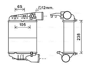 AVA AUDI Інтеркулер A4 1.8 02-, SEAT AVA COOLING AIA4369