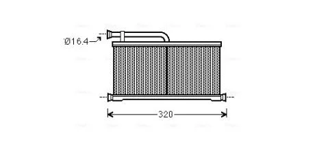Радиатор отопителя салона Audi A6 04>11 AVA AVA COOLING AIA6397