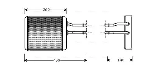 Теплообмінник, система опалення салону AVA COOLING AL6072