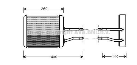 AVA ALFA ROMEO Радіатор опалення 156 1.6-3.2 97-, GTV, SPIDER AVA COOLING AL6073