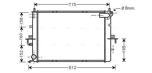 Радіатор, Система охолодження двигуна CLEVER FIT AVA COOLING AU2152 (фото 1)