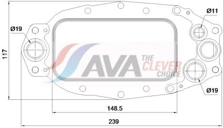 Охолоджувач оливи AVA COOLING AU3365