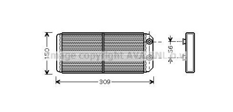 AVA LAND ROVER Радіатор опалення DISCOVERY 2.0, 3.5, 4.0 AVA COOLING AU6180