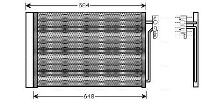 AVA LAND ROVER Радіатор кондиціонера (конденсатор) Range Rover III 3.0d/4.4 02- AVA COOLING AUA5182D