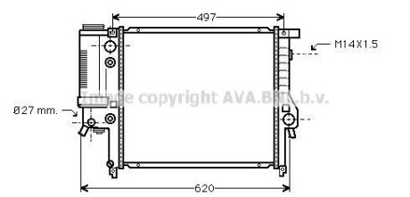 AVA BMW Радіатор охолодження 3 E30 1.6/1.8 AVA COOLING BW2137