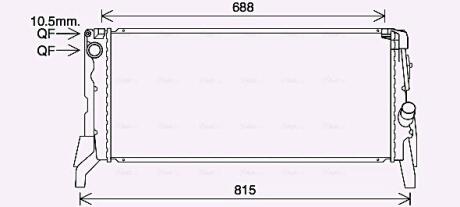 Радіатор, Система охолодження двигуна AVA COOLING BW2569