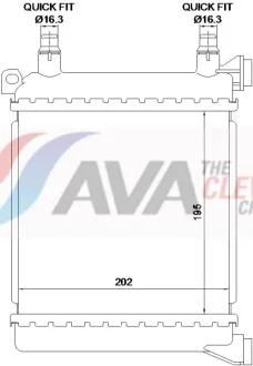 Радіатор, Система охолодження двигуна AVA COOLING BW2656