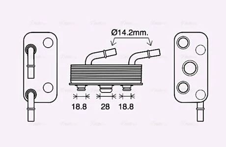Радиатор масляный КПП BMW 3 E46 (98-) AVA AVA COOLING BW3559