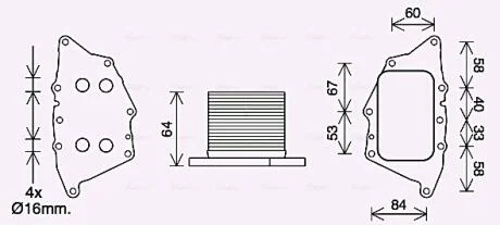 Радіатор масляний BMW 1 F20 (11-)/Mini Cooper (14-) 1.5i, 1.5D AVA AVA COOLING BW3572
