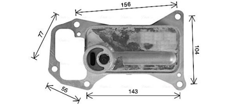 Радиатор масляный BMW 3 E90-E91-E92-E93 (05-) 325d (выр-во AVA) AVA COOLING BW3592