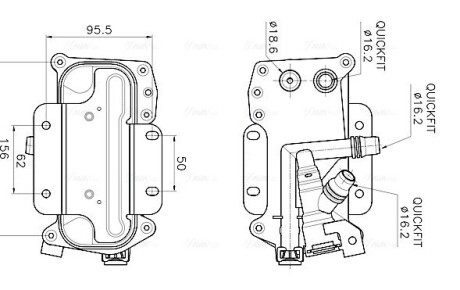 Охолоджувач оливи AVA COOLING BW3626