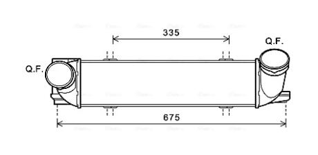 AVA BMW Інтеркулер 1 Купе (E82) 07-, 3 (E90) 06-, 3 Touring (E91) 06-, 3 Купе (E92) 07- AVA COOLING BW4438
