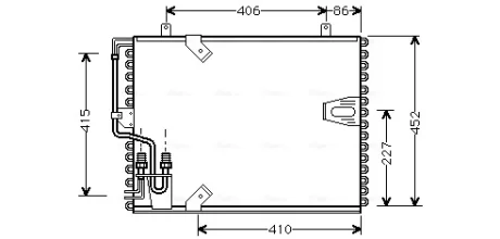 AVA BMW Радіатор кондиціонера (конденсатор) без осушувача 5 E34, 7 E32 AVA COOLING BW5183
