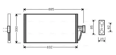 Радиатор кодиционера AVA COOLING BW5254