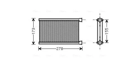 Радіатор опалювача салону BMW 3E90 1E87 Denso ver. AVA AVA COOLING BW6344