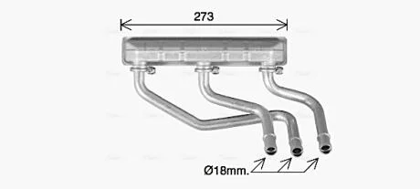Радиатор отопителя салона BMW X5e70 X6e71 X5f15 X6f16 AVA AVA COOLING BW6599