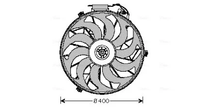AVA BMW Вентилятор радіатора 3 (E36), 5 (E34), 6 (E24), 7 (E32) AVA COOLING BW7507