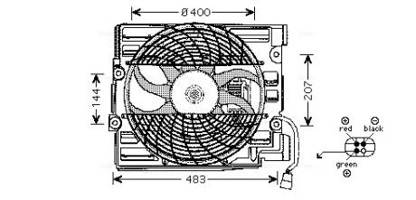 AVA BMW Вентилятор системи охолодження двигуна 5 (E39) 96- AVA COOLING BW7510
