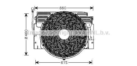 AVA Вентилятор радіатора BMW X5 SERIES E53 (2000) X5 3.0 AVA COOLING BW7517