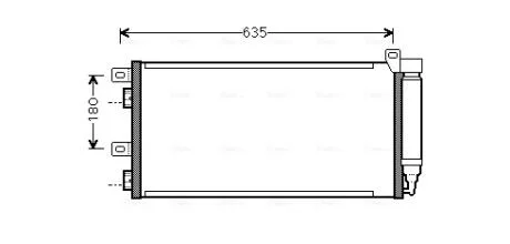 Радіатор кондиціонера AVA COOLING BWA5256D