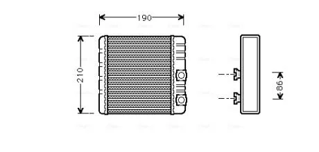 Радиатор отопителя салона BMW 3e46 00>, X3e83 AVA AVA COOLING BWA6211