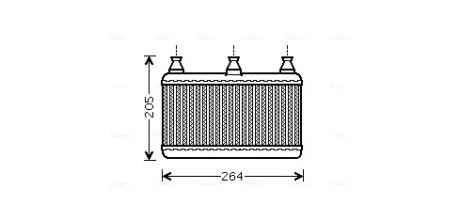 Радиатор отопителя салона BMW 5e60 02>10 AVA AVA COOLING BWA6341