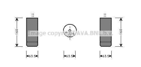 Осушитель кондиционера BMW X3e83 06>11 AVA COOLING BWD063 (фото 1)
