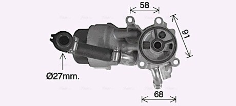 Радиатор масляный CITROEN/FIAT/FORD/VOLVO в сборе (Ava) AVA COOLING CN3307H