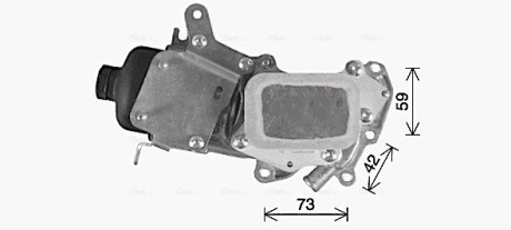 AVA CITROEN Оливний радіатор (з корпусом) Berlingo, C3 II, C4 II, Grand Picasso, Mitsubishi, Peugeot 207/208/308, Partner 1.6 HDI 08- AVA COOLING CN3309H