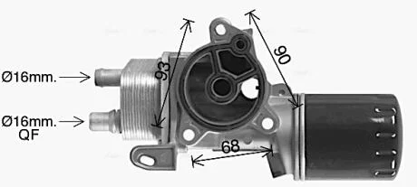 Радіатор масляний CITROEN/ FORD/ PEUGEOT (вир-во AVA) AVA COOLING CN3327H