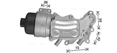 Радиатор масляный в сборе CITROEN/ MINI / PEUGEOT (AVA) AVA COOLING CN3337H