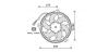 AVA CITROEN Вентилятор радіатора C8 2.0 02-, JUMPY 1.6 07-, JUMPY 2.0 07-, FIAT, LANCIA, PEUGEOT AVA COOLING CN7536 (фото 1)