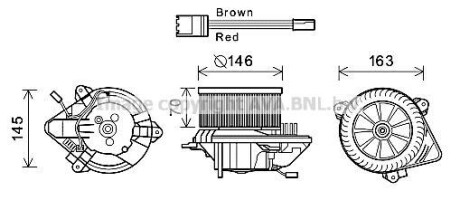 Вентилятор салону AVA COOLING CN8294