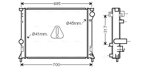 AVA CHRYSLER Радіатор системи охолодження двигуна 300C 2.7-6.1 04- AVA COOLING CR2138