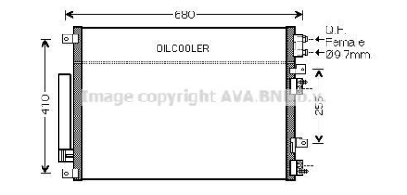 Радіатор кондиціонера Chrysler 300C 04> AVA COOLING CR5093D (фото 1)