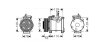 AVA CHRYSLER Компресор кондиціонера VOYAGER / GRAND VOYAGER IV 2.5 CRD 01-, VOYAGER IV 2.5 CRD 00- AVA COOLING CRAK109 (фото 1)