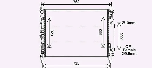 Радіатор охолодження двигуна AVA COOLING CT2067 (фото 1)