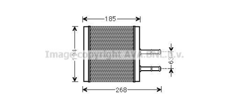 Радиатор отопителя Авео (b=192) (алюм-паяный) AVA COOLING CTA6042 (фото 1)
