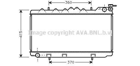 AVA NISSAN Радіатор охолодження двиг. PRIMERA 1.6 90-, 2.0 90- AVA COOLING DN2094 (фото 1)