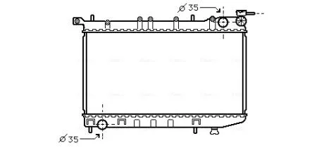 Радиатор охлаждения NISSAN ALMERA (N15) (95-) 1.6 i 16V (пр-во AVA) AVA COOLING DN2174