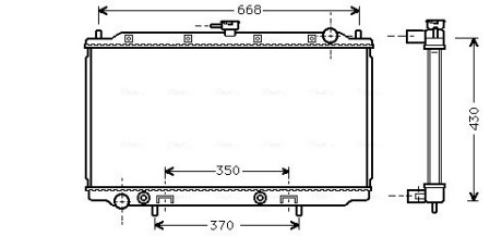 AVA NISSAN Радіатор охолодження Primera 1.6/2.0 96- AVA COOLING DN2196