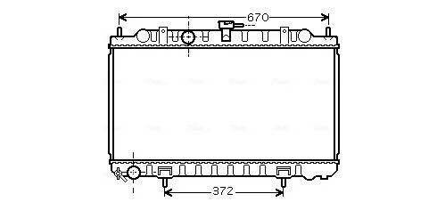 Радіатор, Система охолодження двигуна CLEVER FIT AVA COOLING DN2245 (фото 1)